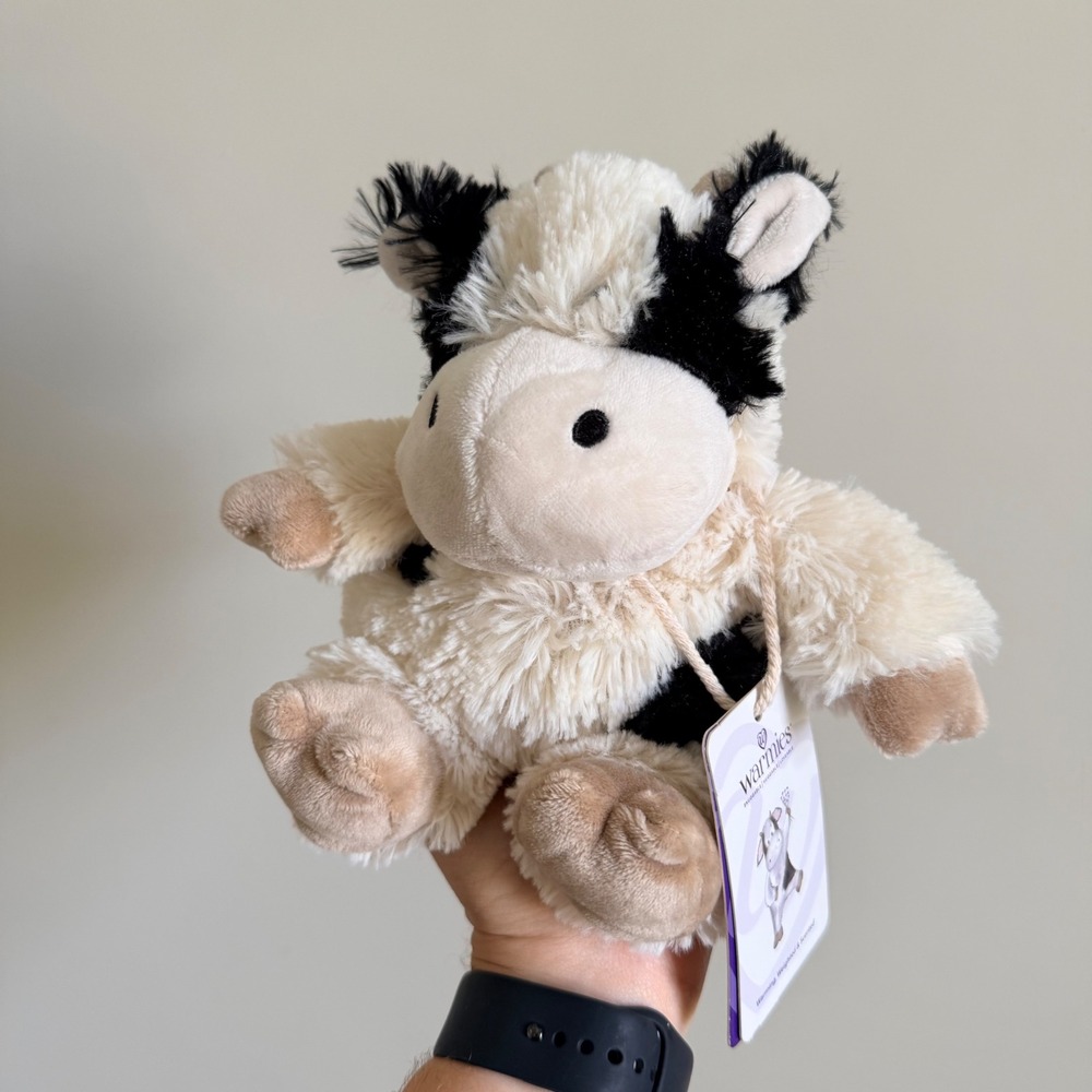 Warmies Cow Junior 9 inch Microwavable Weighted Lavender Scented Plush Toy NWT
